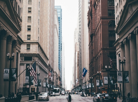 a city center