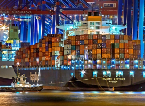 Shipping Containers on a boat