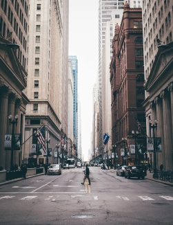 a city center
